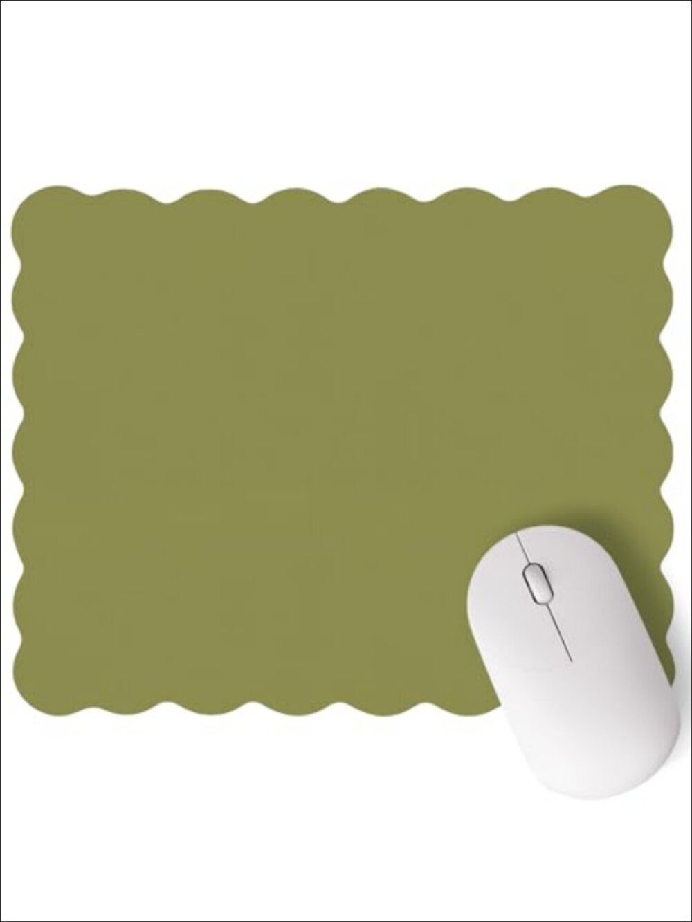 Scalloped Mouse Pad Non-Slip Waterproof Rubber Base Desk Mat